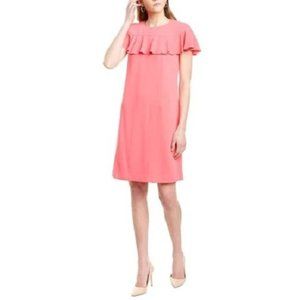 Trina Turk Charleston Pink/Watermelon Ruffled Top Dress 10